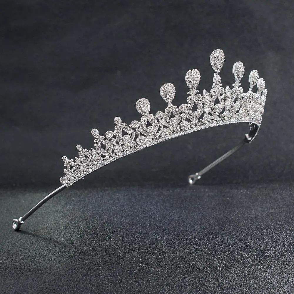 Cubic zirconia wedding bridal tiara diadem hair jewelry CH10142