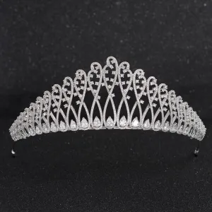 Cubic zirconia wedding bridal tiara diadem hair jewelry CH10172