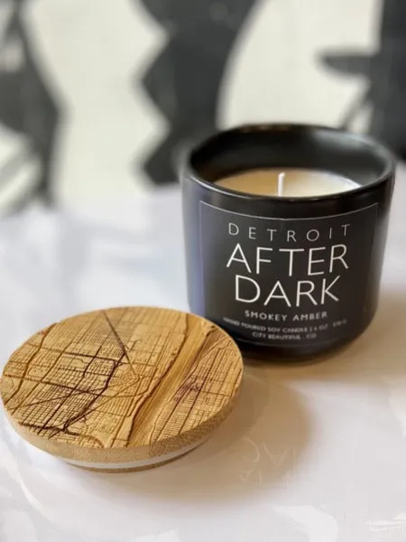 Detroit After Dark - Smokey Amber - Hand Poured Soy Candle by City Beautiful . Co - 6oz.