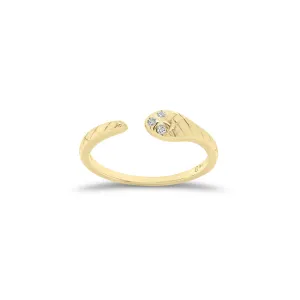 Diamond Snake Open Ring