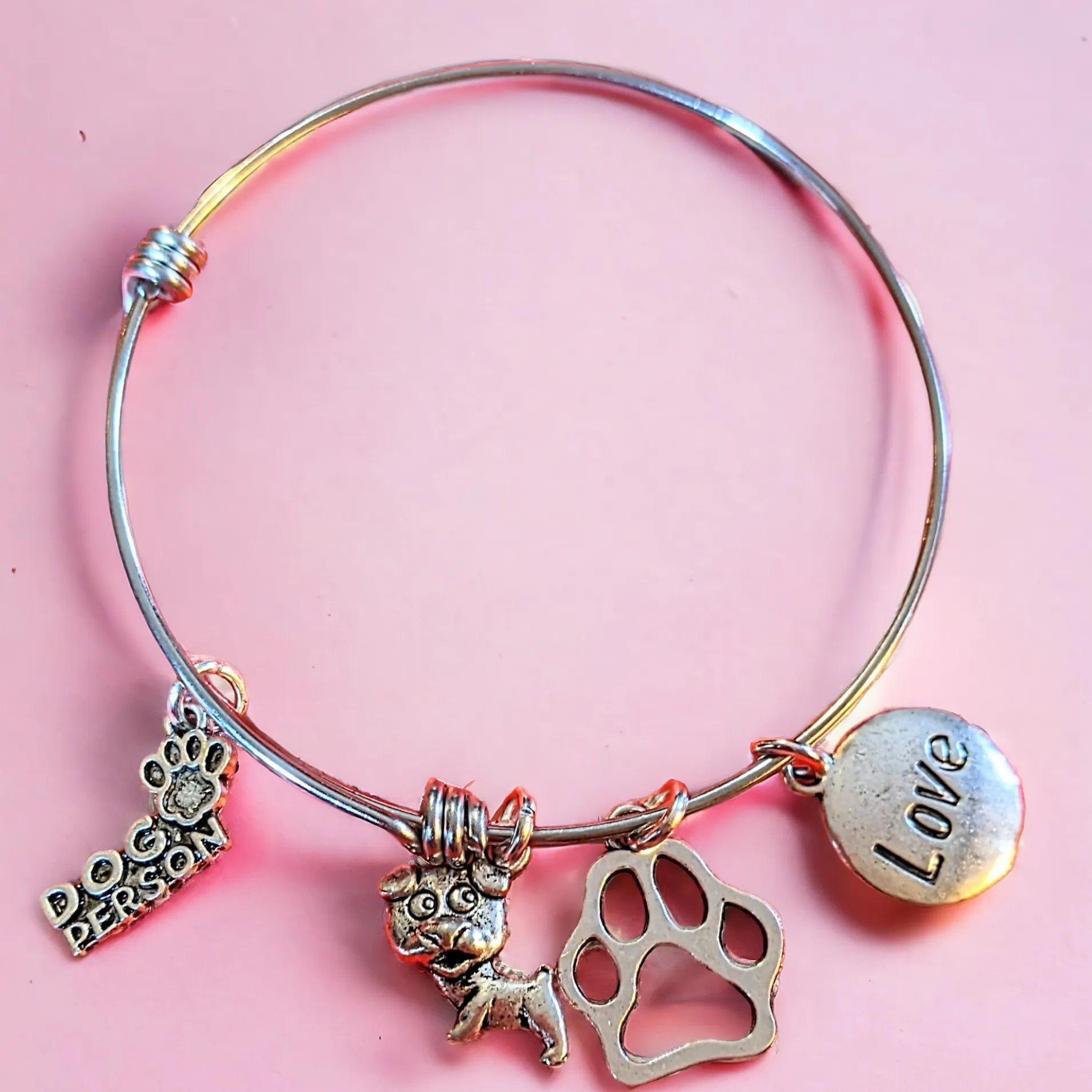 Dog Person Stainless Steel Wire BANGLE