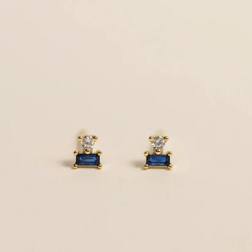 Double Stud Stack Earring