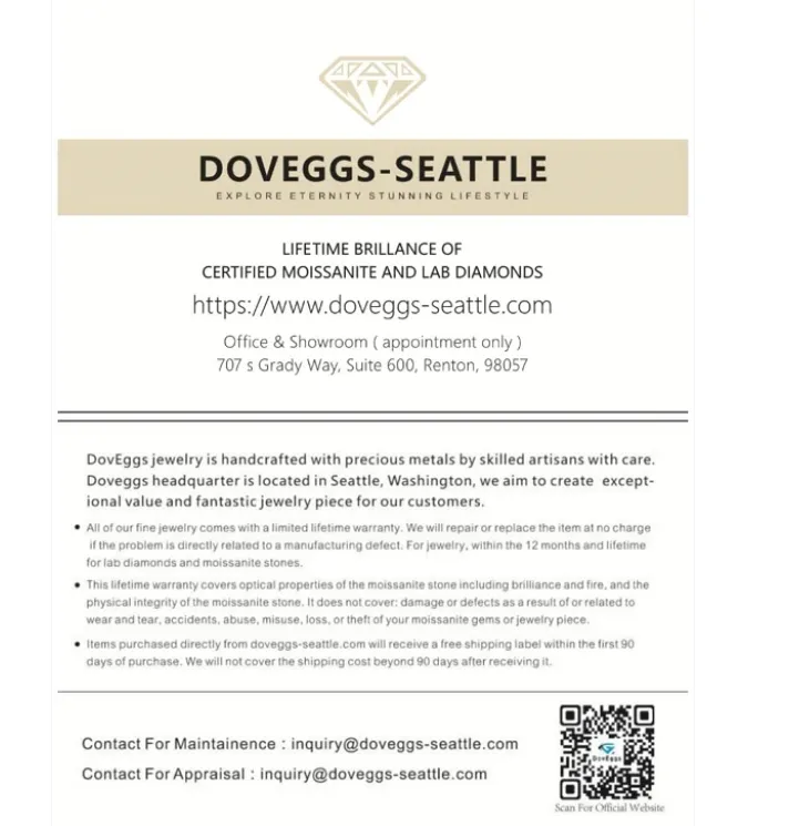 Doveggs oval bezel setting moissanite engagement ring