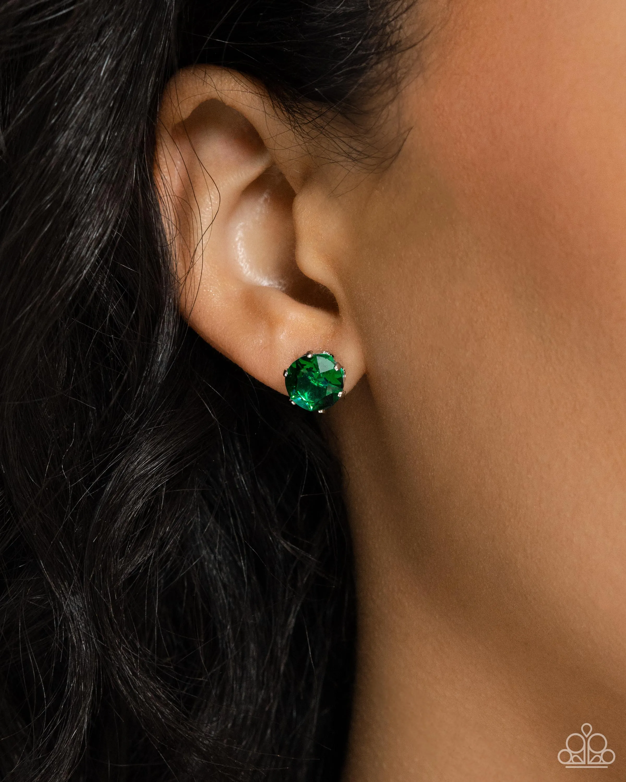 Earrings Breathtaking Birthstone - Green POST E3017