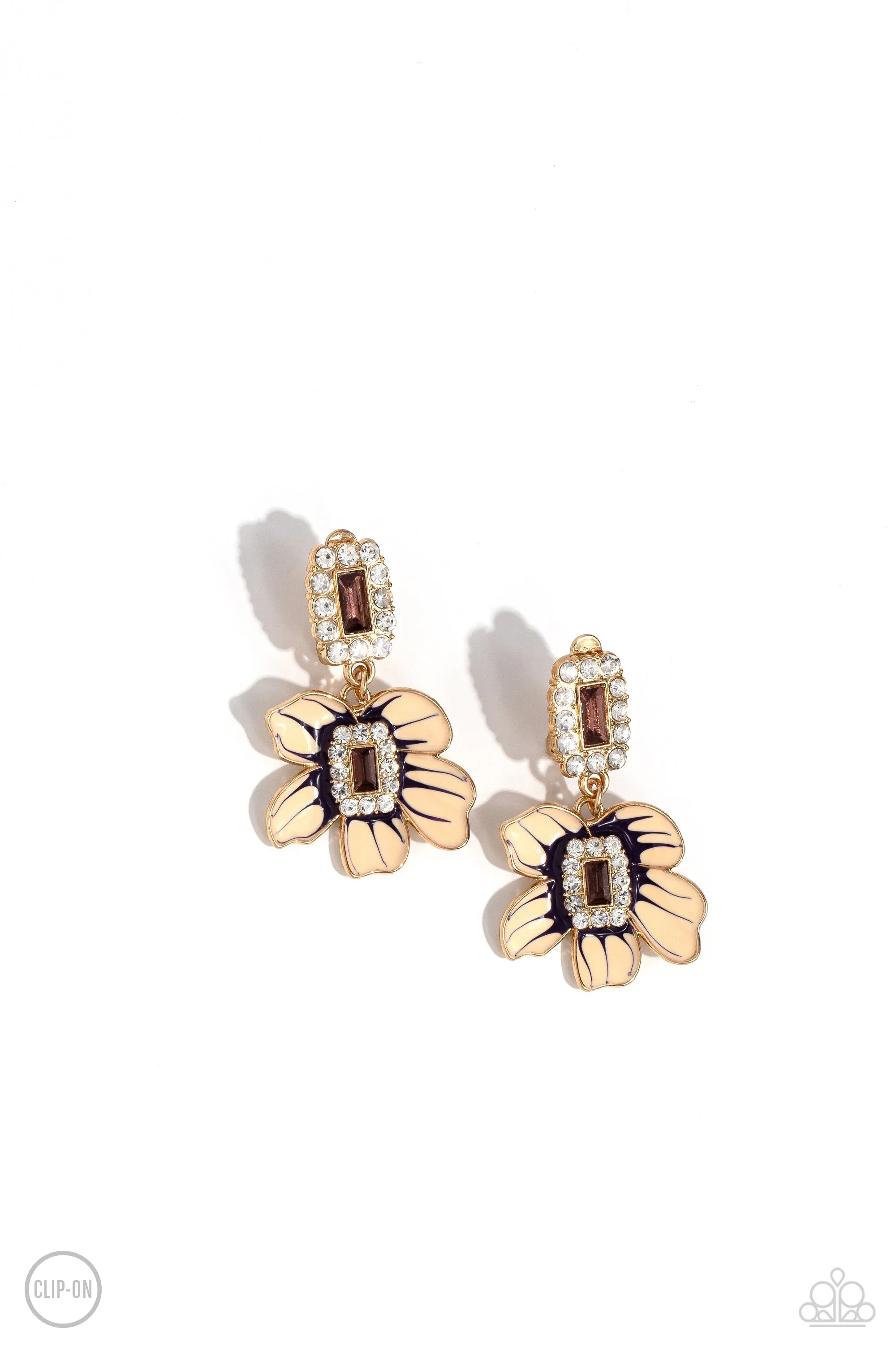 Earrings Colorful Clippings - Gold ClipOn