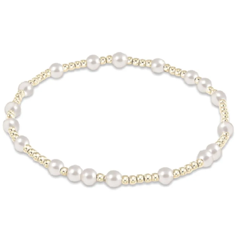 eGirl Hope Unwritten 4mm Bead Bracelet - Pearl