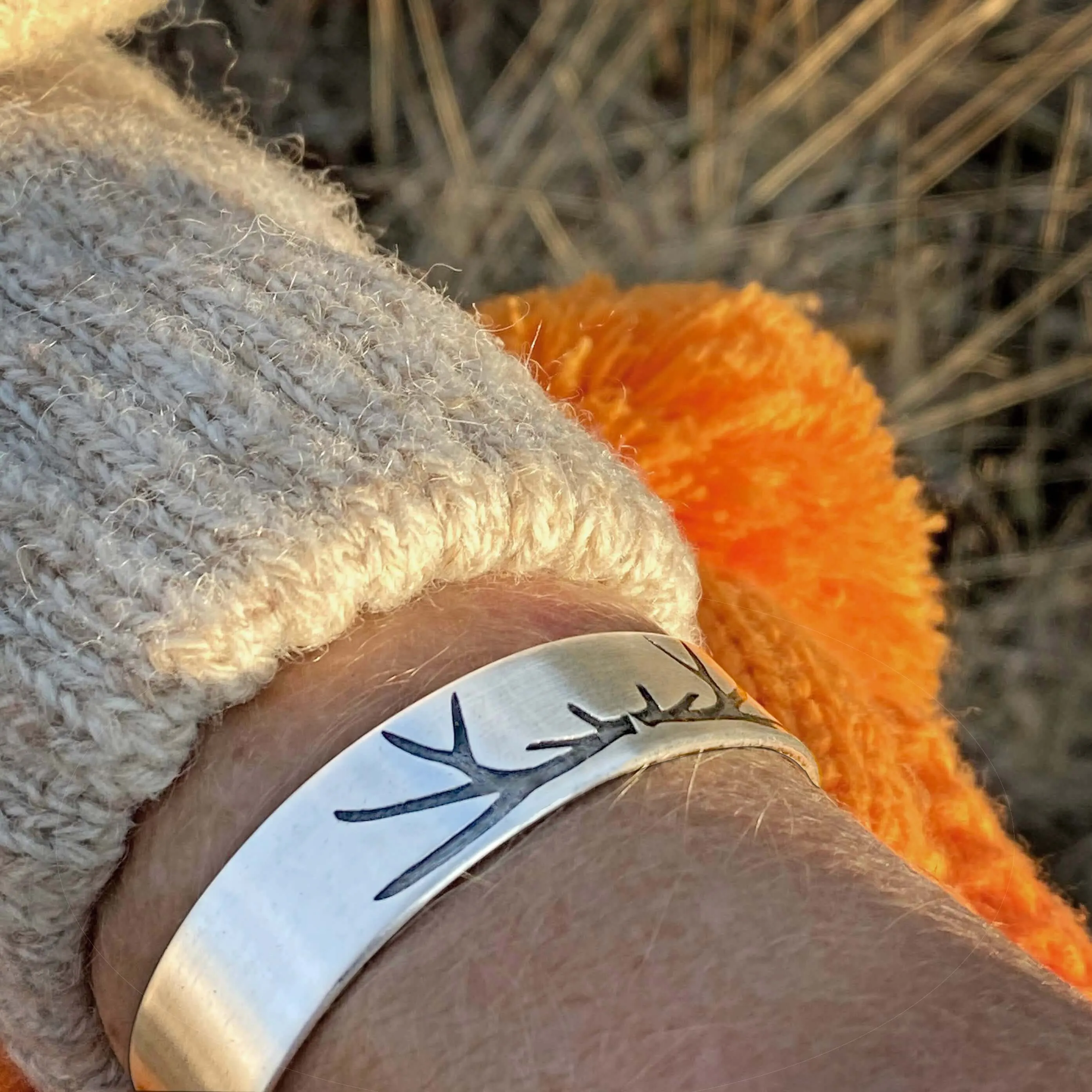 Elk Antlers Cuff Bracelet