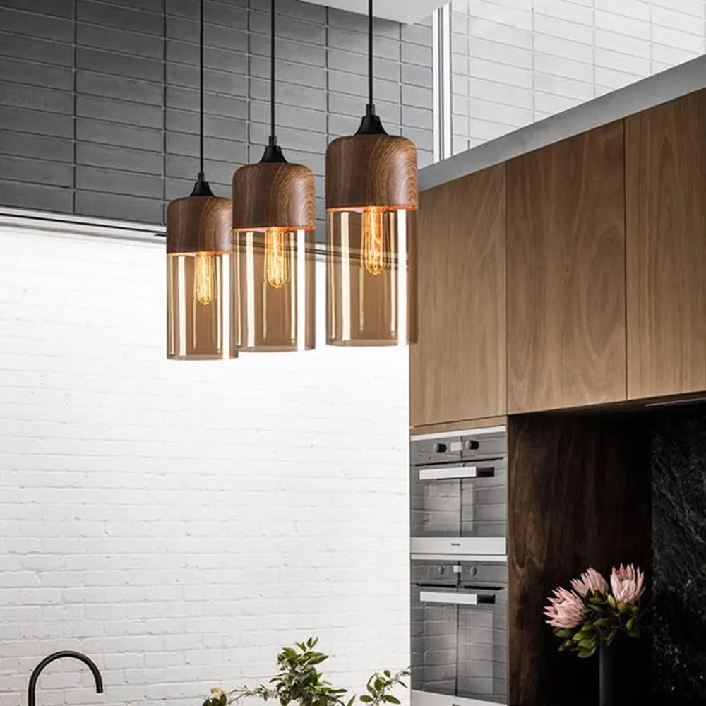 Emblari Scandinavian Glass Jar Pendant Lamp