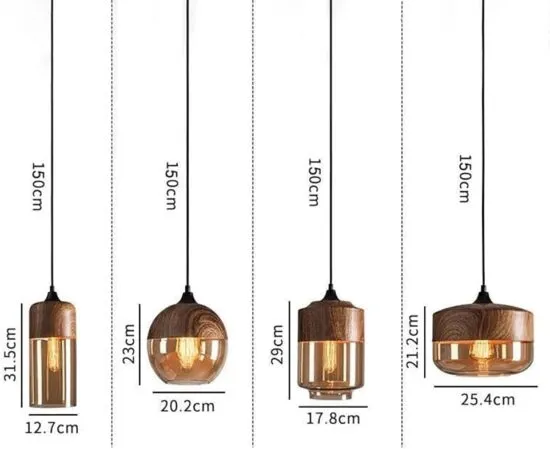 Emblari Scandinavian Glass Jar Pendant Lamp