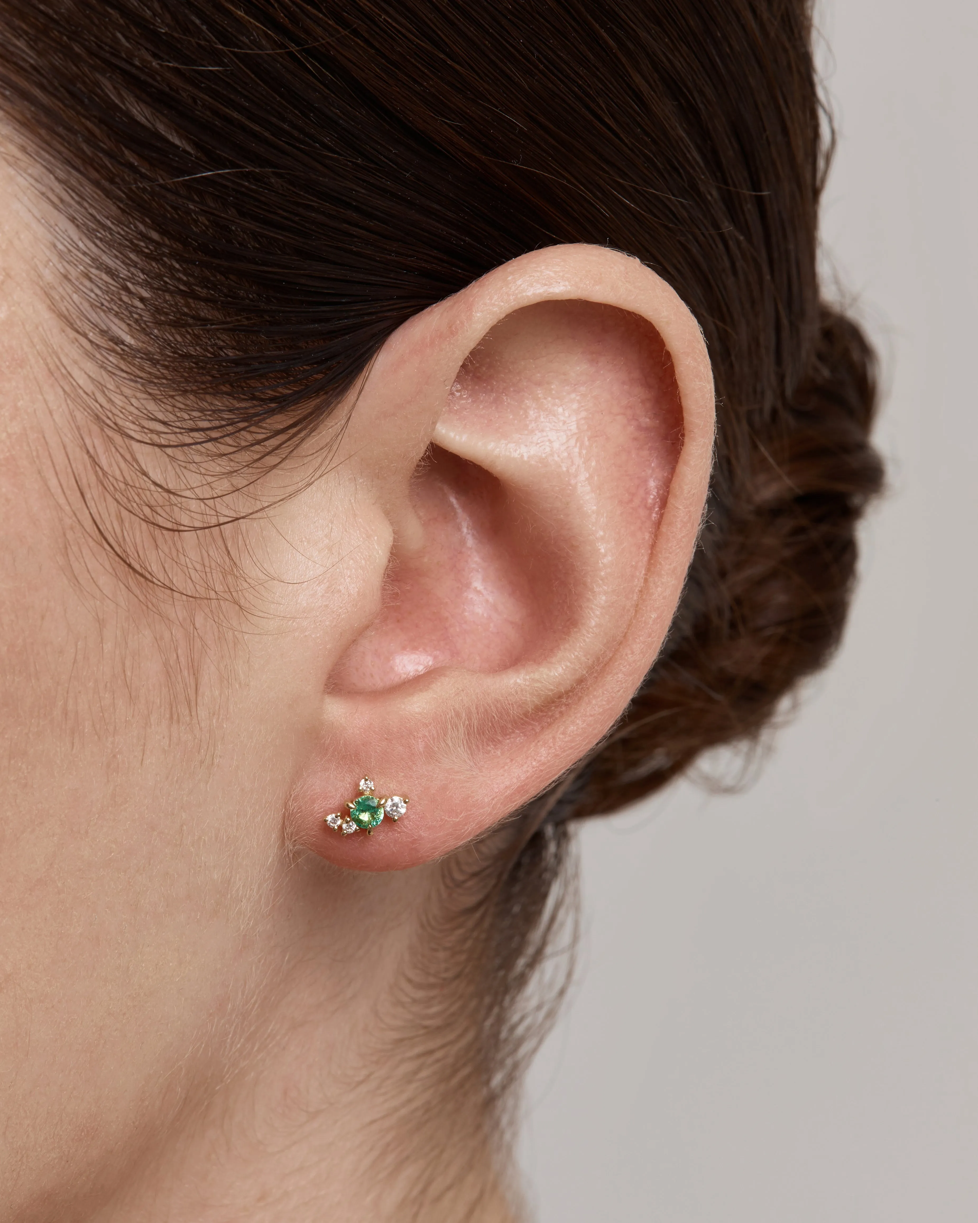 Emerald Cluster Earring