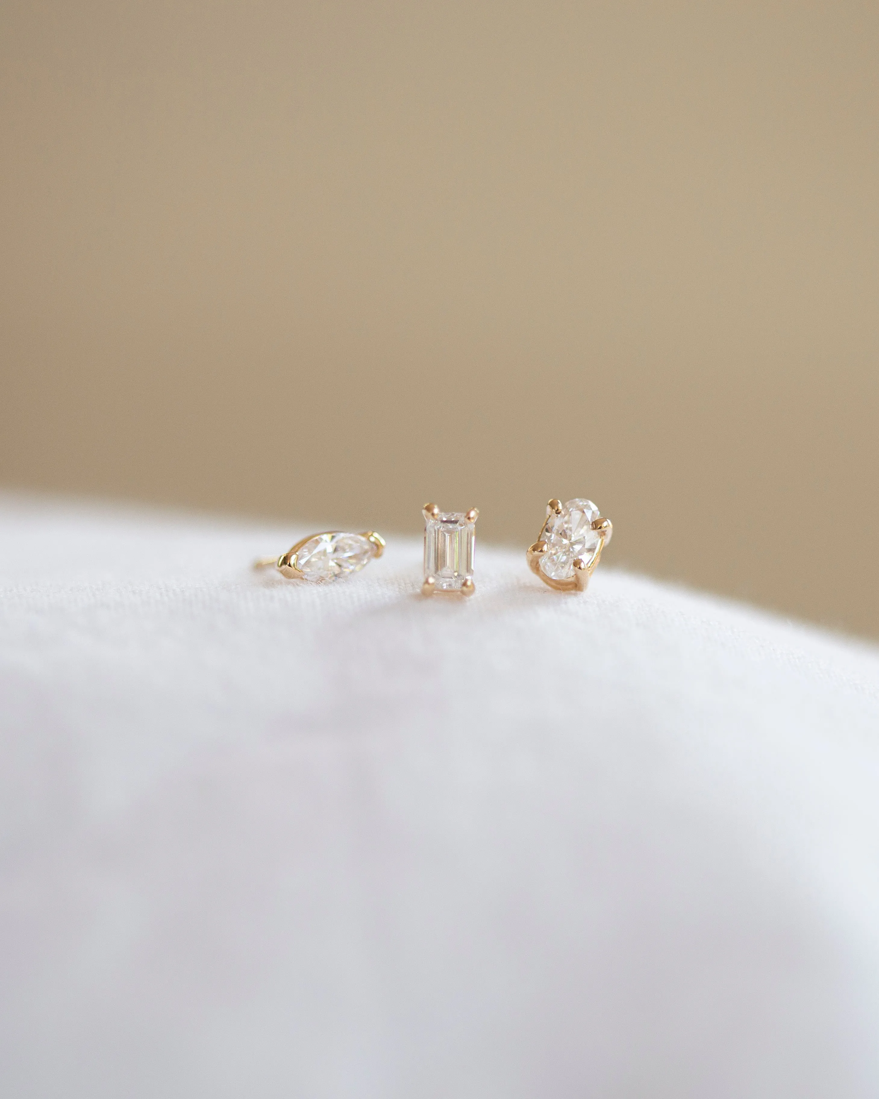 Emerald Cut Diamond Earrings