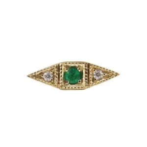 Emerald Deco Point Long Stud (Single)