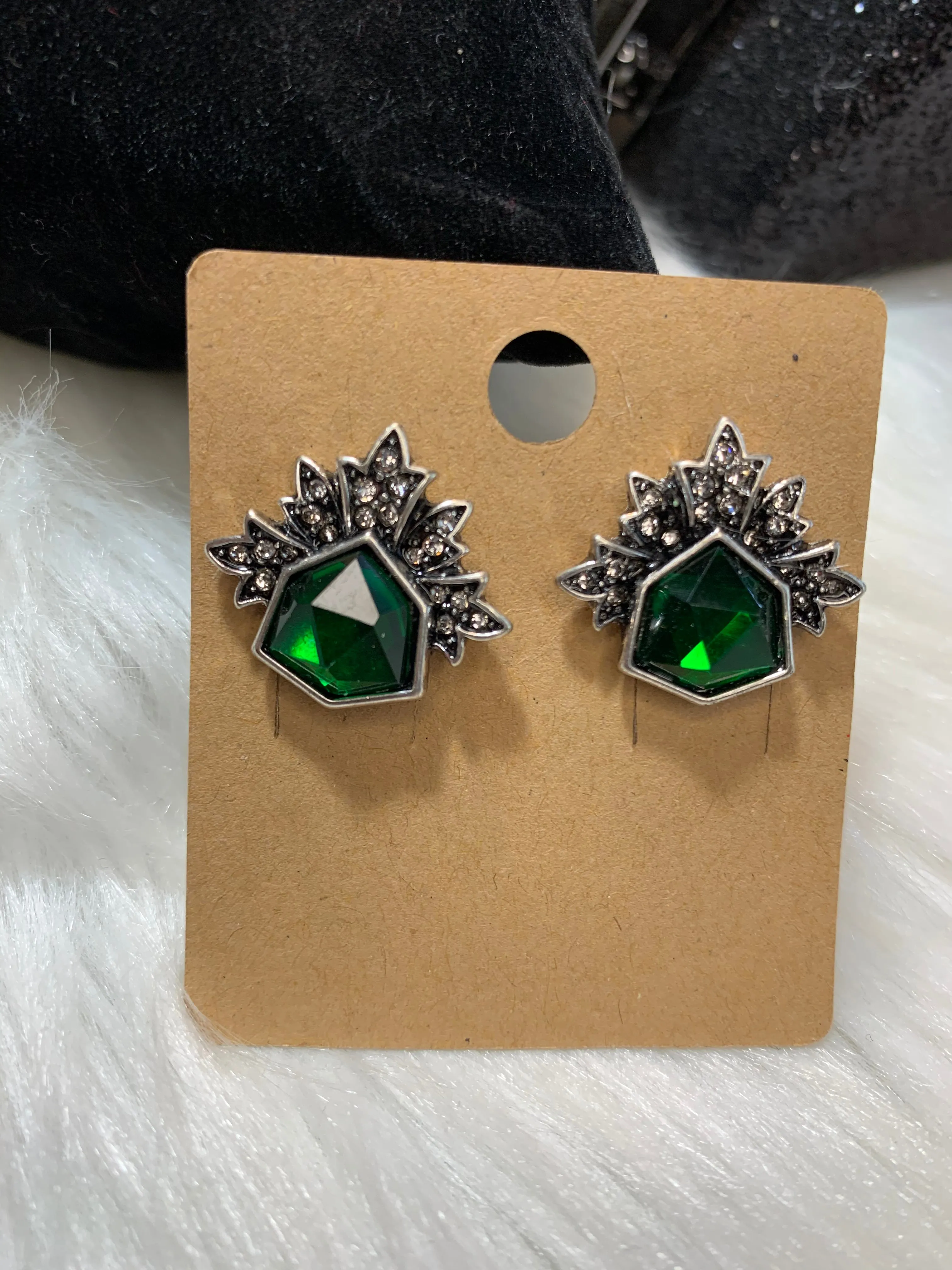 Emerald Green Studs