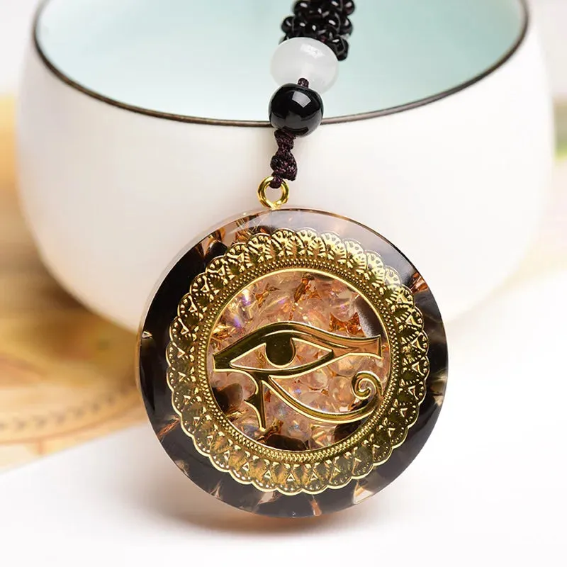 Energy Generator Orgone Eye Pendant Necklace - Balance & Protection