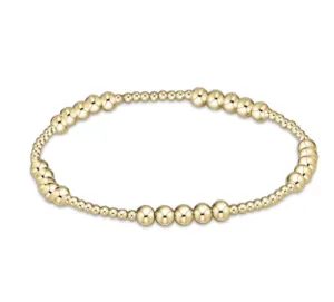 Enewton Classic Blissful Pattern 2mm Bead Bracelet - 4mm Gold