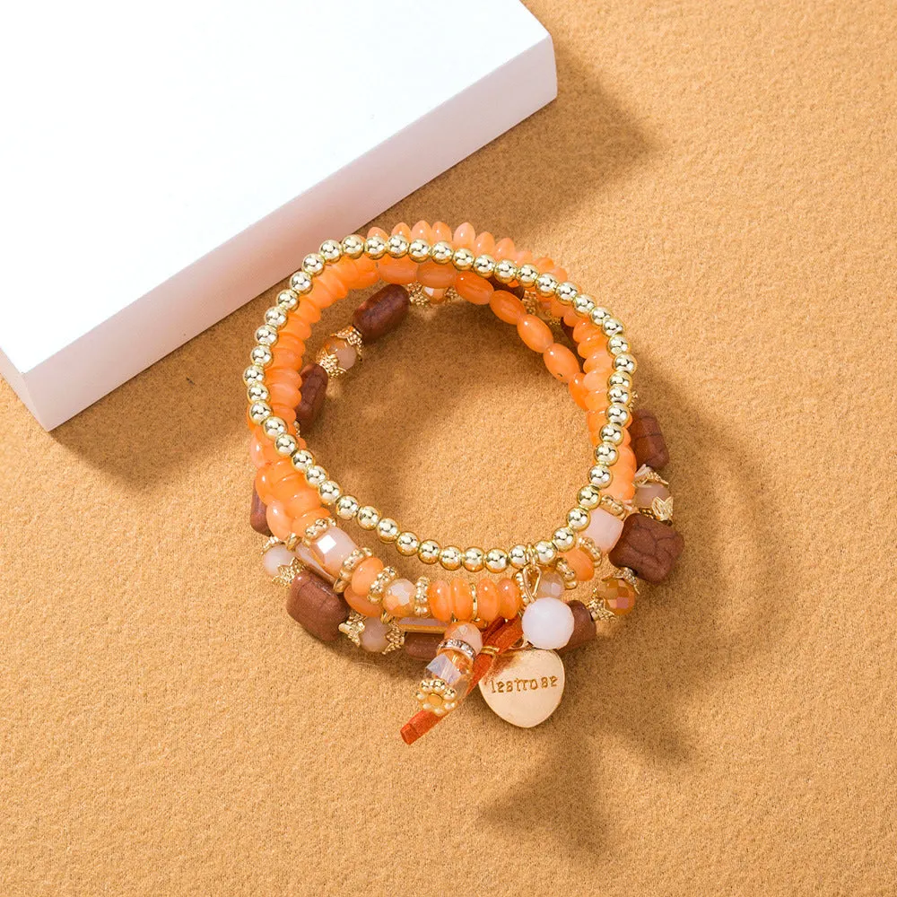 Ethnic Style Jewelry,  Multiple Beaded Love Bracelets