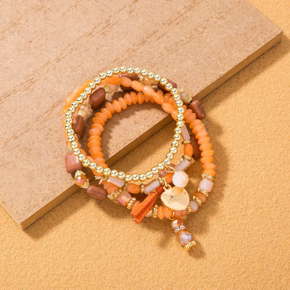 Ethnic Style Jewelry,  Multiple Beaded Love Bracelets