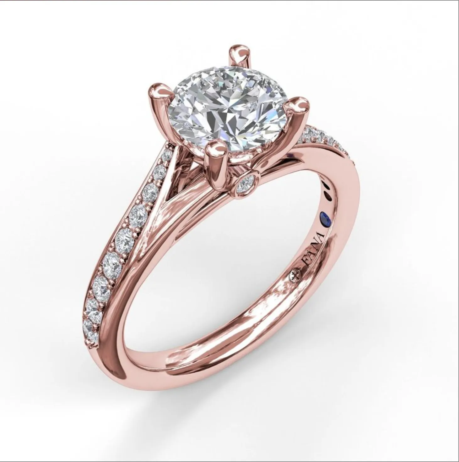 Fana Designer Split Band Engagement Ring 3593