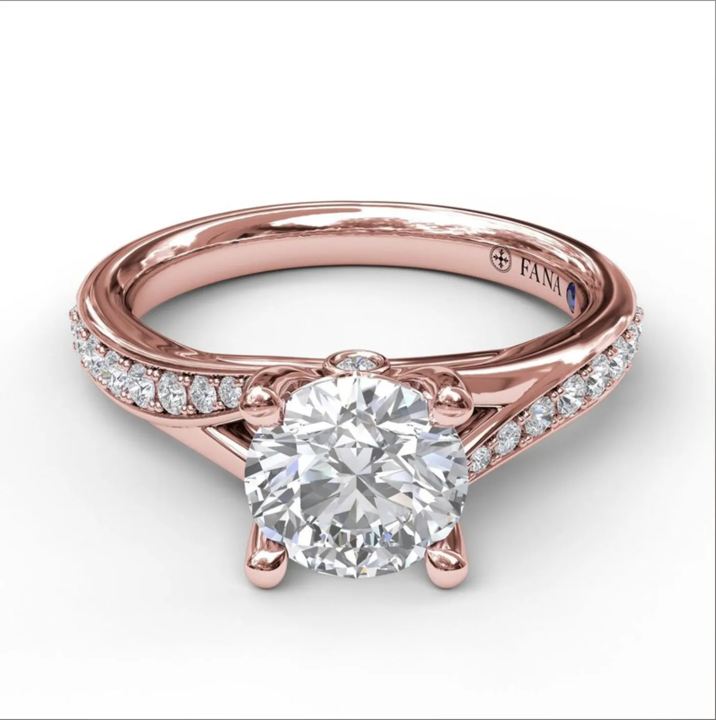 Fana Designer Split Band Engagement Ring 3593