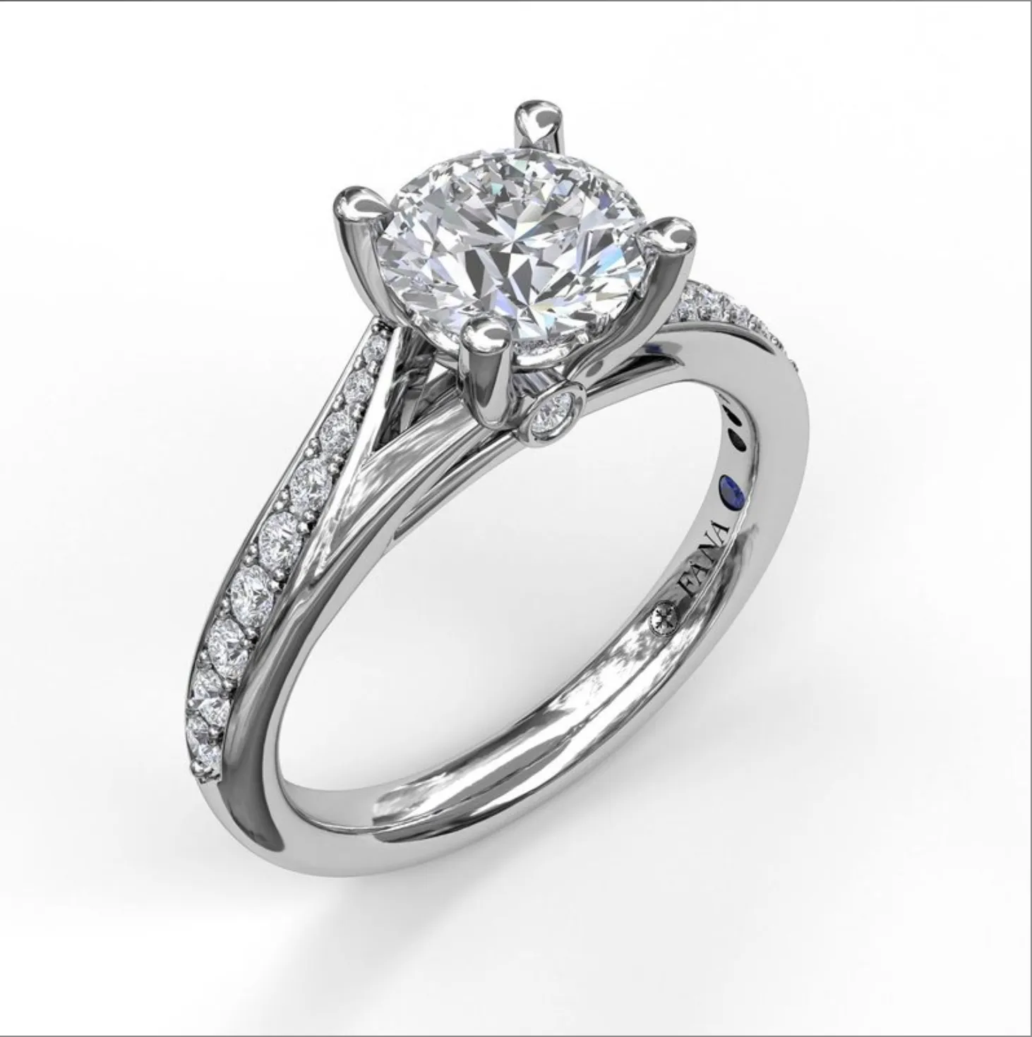 Fana Designer Split Band Engagement Ring 3593