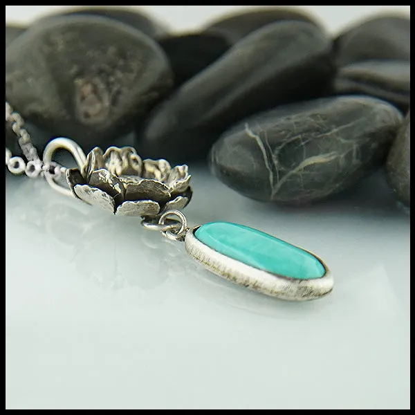 Floral Turquoise Pendant