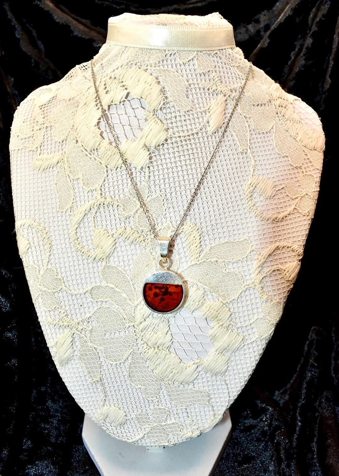 Geometric Amber Pendant