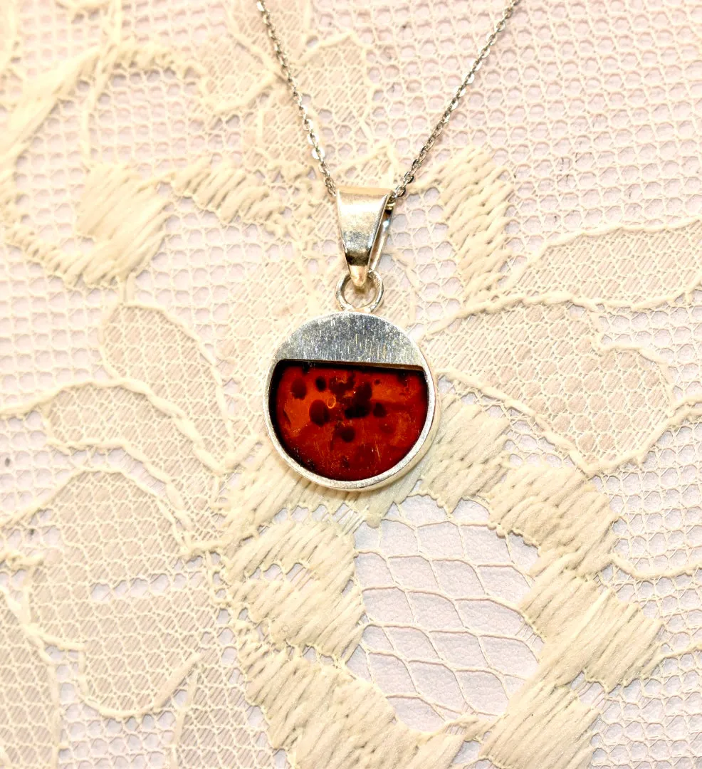 Geometric Amber Pendant