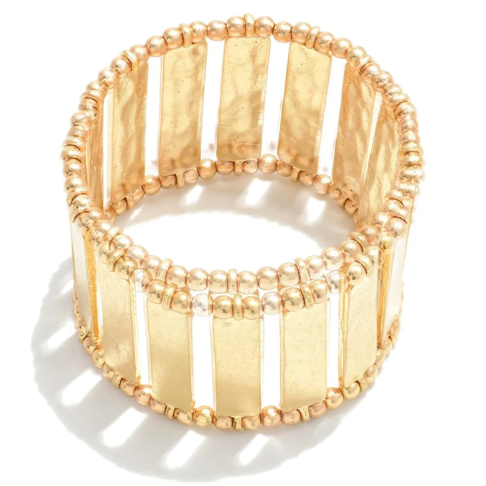 GOLD BAR STRETCH BRACELET