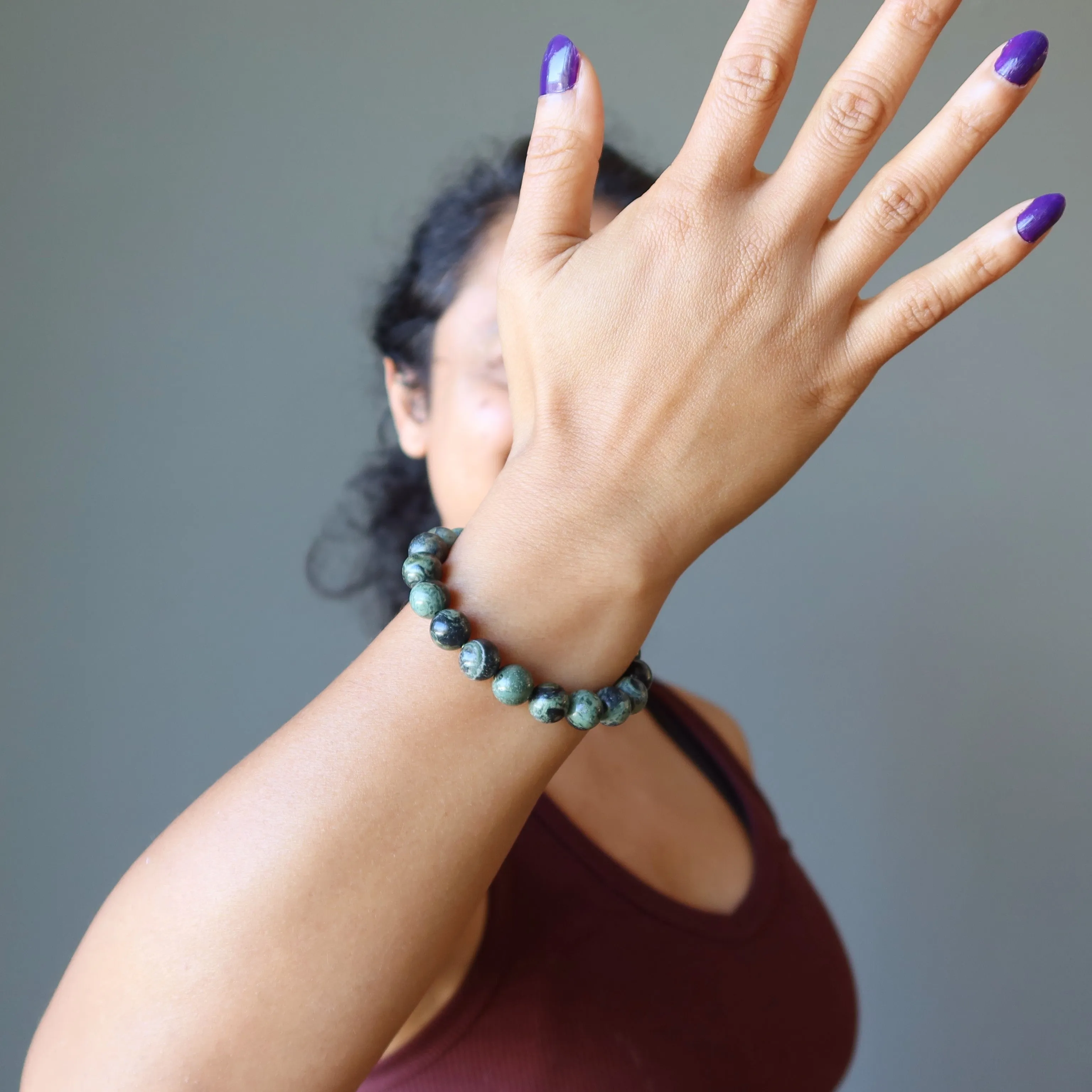 Green Jasper Bracelet Crocodile