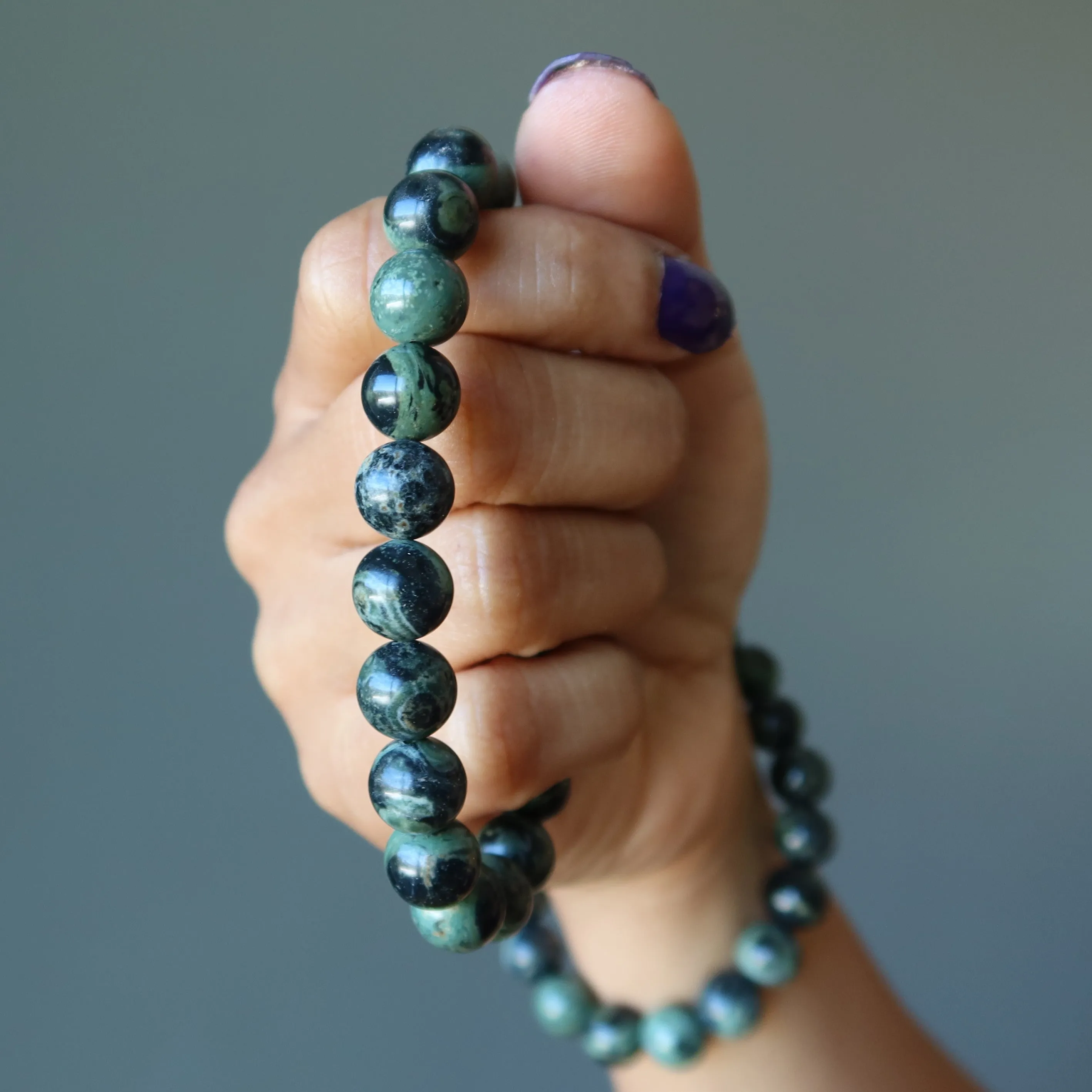 Green Jasper Bracelet Crocodile