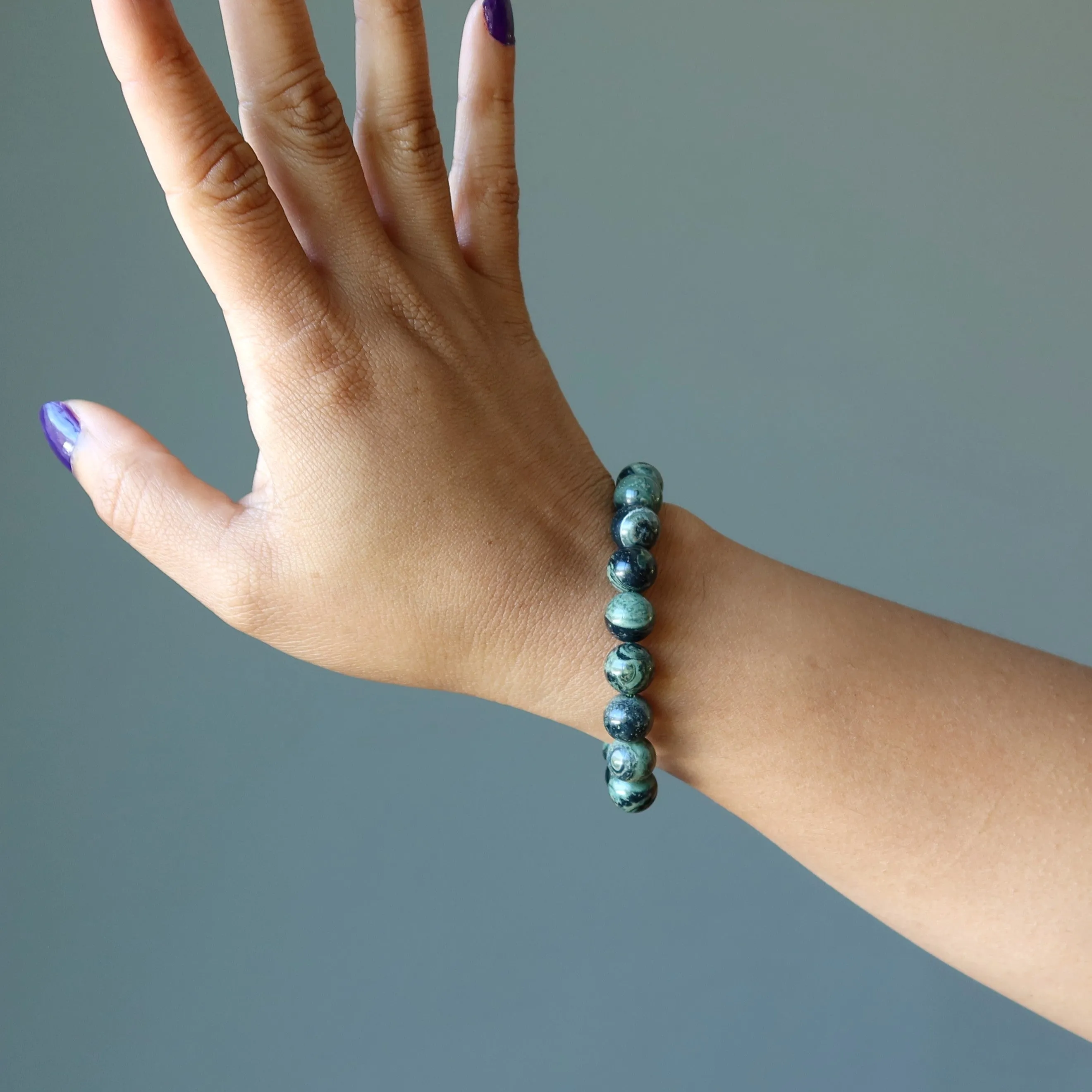 Green Jasper Bracelet Crocodile