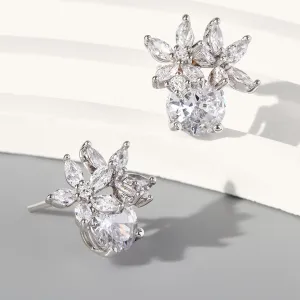 HGA Sterling Silver Flower Stud Earring