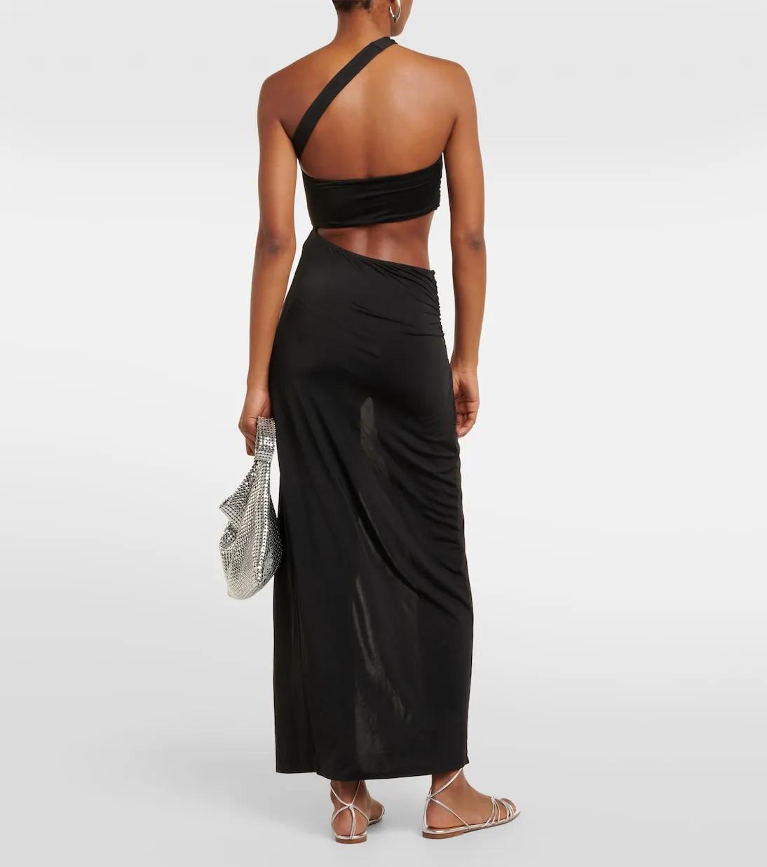 Jade Swim gava cutout maxi dress, black