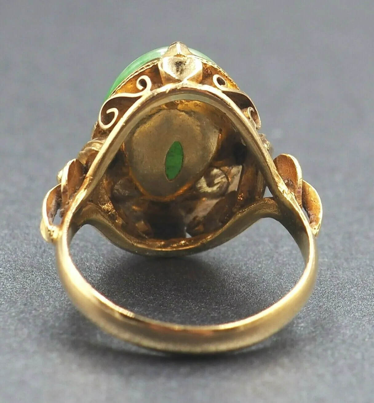 Jadeite 9ct Yellow Gold Ring