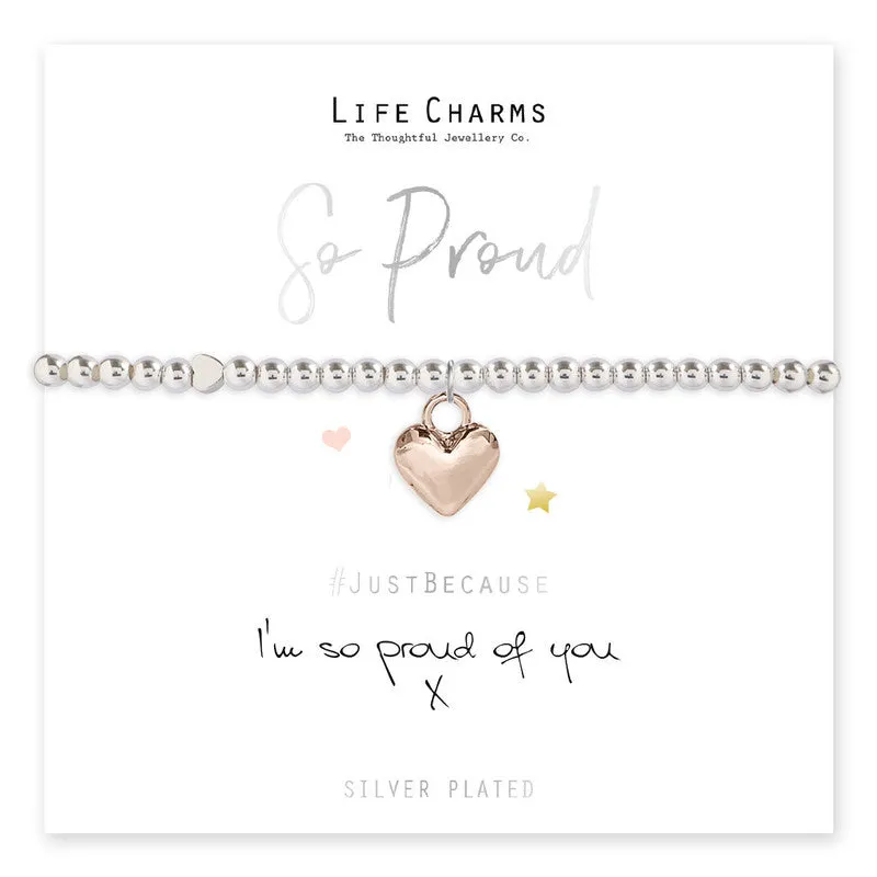 Jewellery 'I'm So Proud Of You' Silver Plated Bracelet