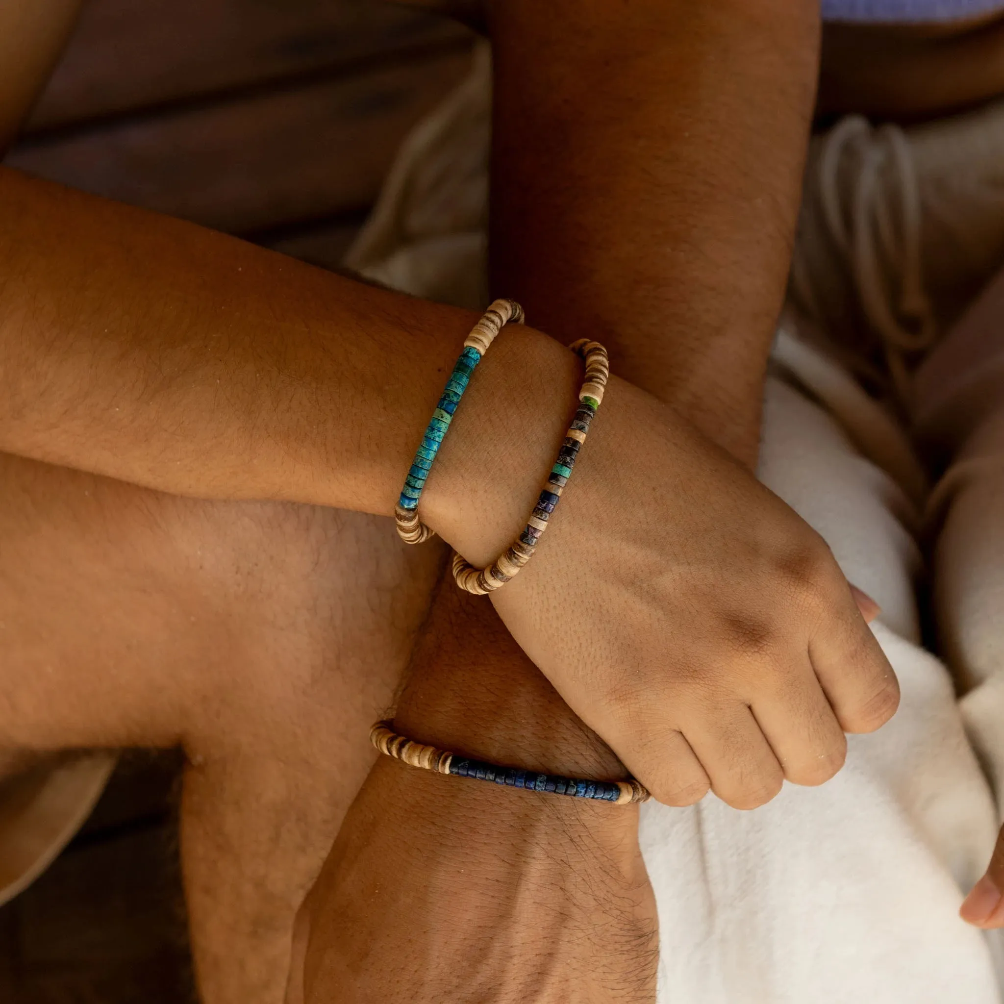 Koʻolau Wood Beaded Bracelet