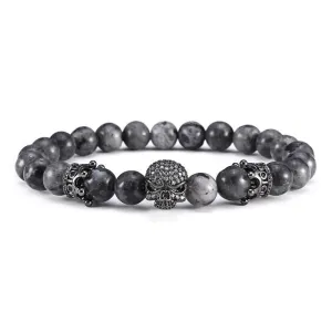 Labradorite Exodus Skull Beaded Bracelet