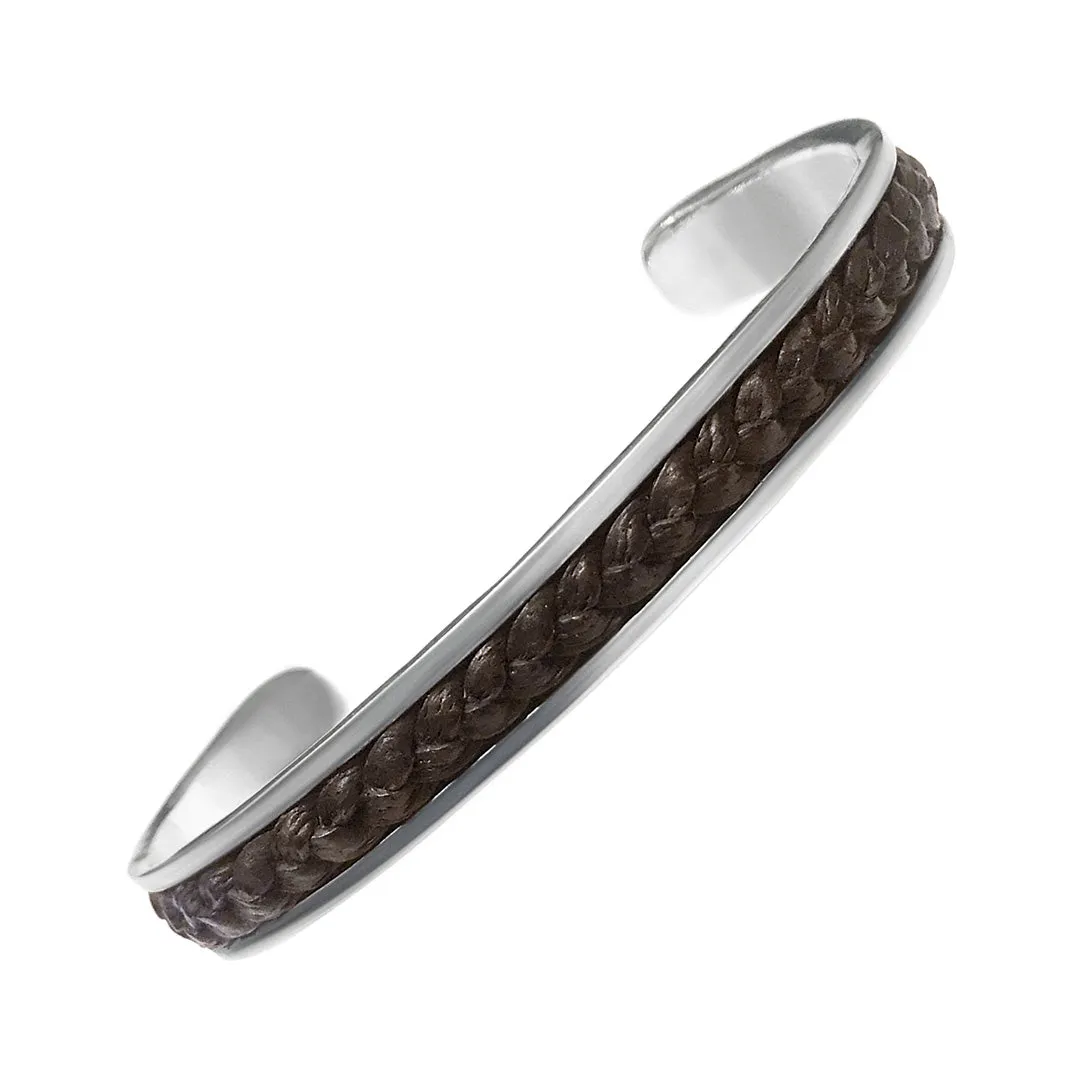 Leather Adjustable Cuff Sterling Silver Bracelet I Jan Leslie