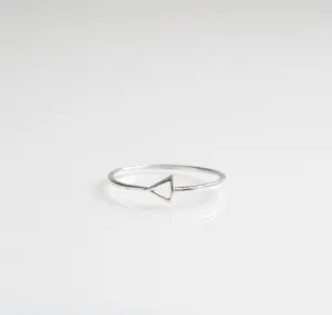 Little Triangle Ring, .925 Sterling SIlver Tiny Dainty Ring