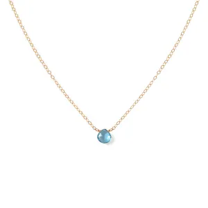 London Blue Topaz Short Gemstone Necklace