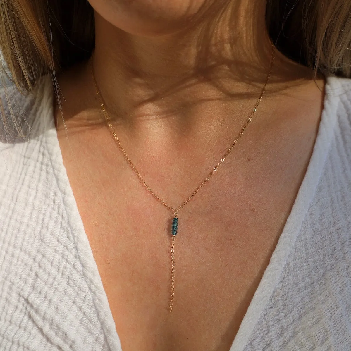 London Blue Topaz Y Necklace