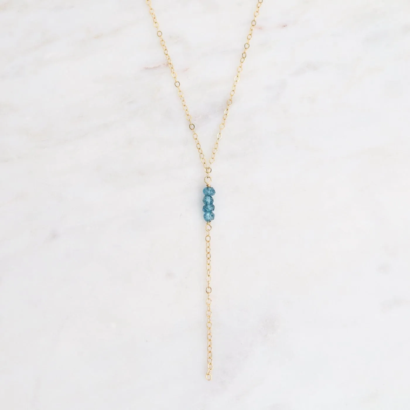 London Blue Topaz Y Necklace