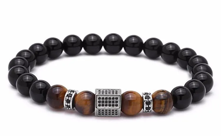 Luxury Bosque Tiger Eye &amp Agate Stones Bracelet