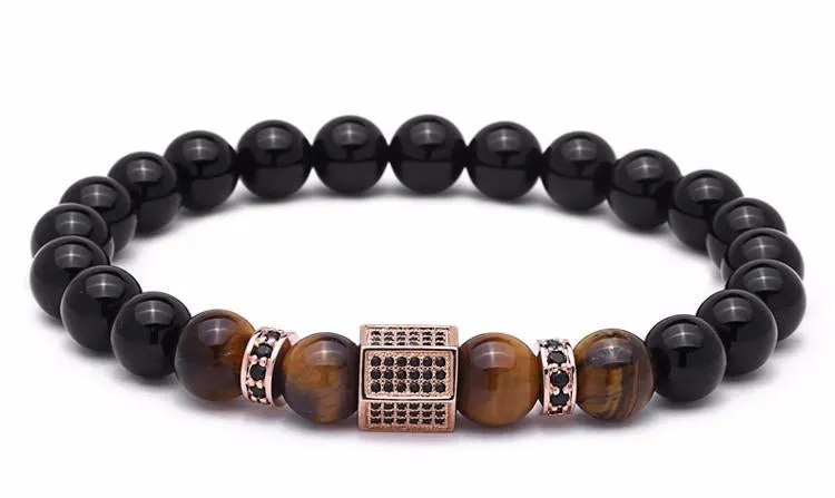 Luxury Bosque Tiger Eye &amp Agate Stones Bracelet