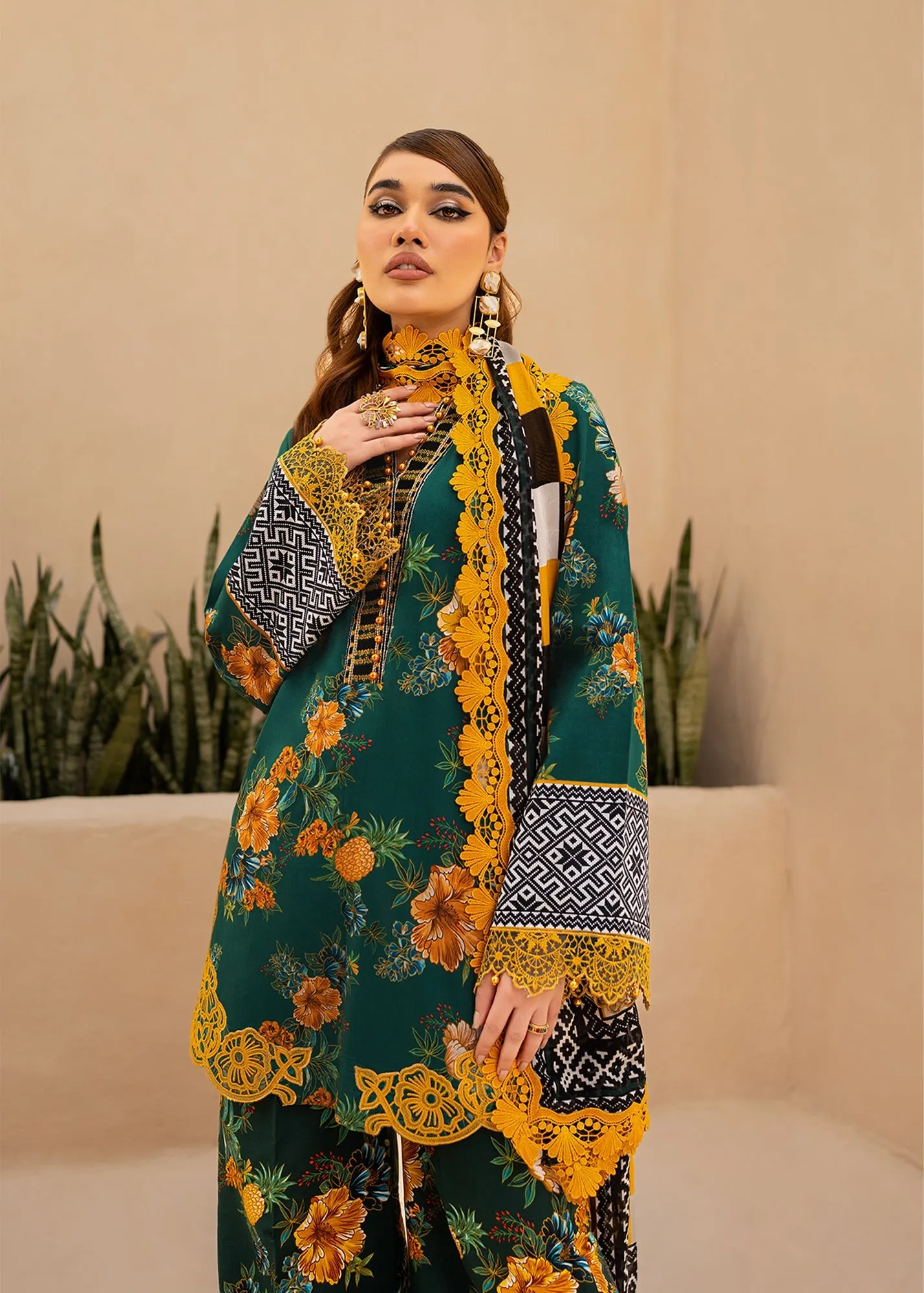 Maria Osama Khan Raya Lawn Collection – Jade (MR-05)