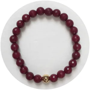 Mens Marsala Jade with Gold Accent