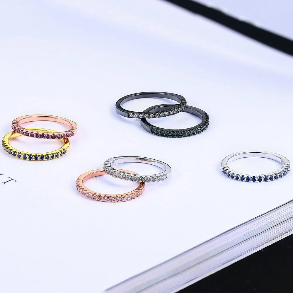 Minimalist Multi Color Zircon Rings