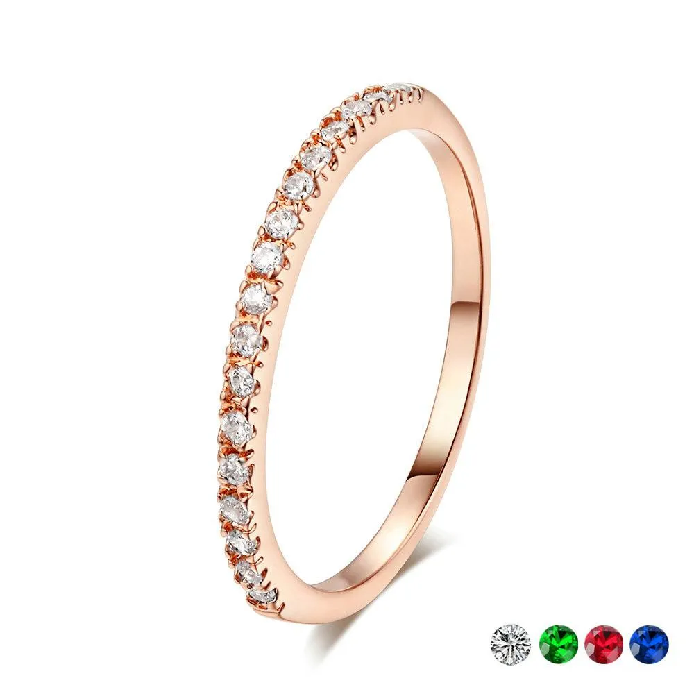 Minimalist Multi Color Zircon Rings