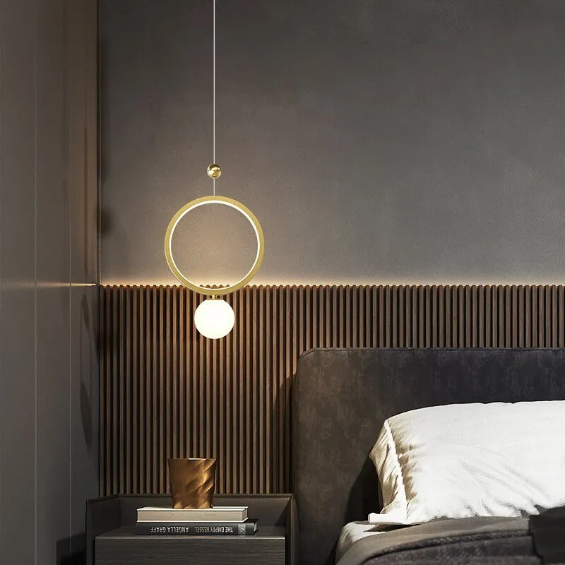 Modern Simple Bedroom Bedside Chandelier Nordic Light Luxury Long Line Living Room