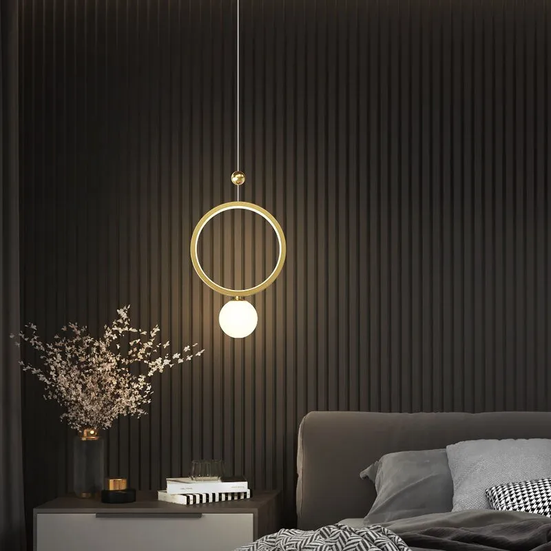 Modern Simple Bedroom Bedside Chandelier Nordic Light Luxury Long Line Living Room